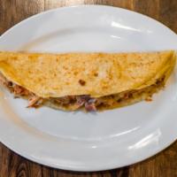 Quesadilla Especial/Special · Our footlong quesadilla; you already know what this is. Handmade tlaxcalli, cheese and a top...