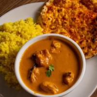 Coconut Chicken Curry · Creamy curry sauce made with rich coconut milk and tandoori cooked chicken.