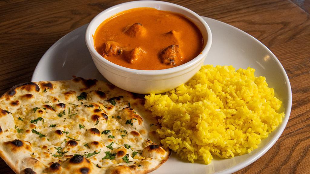 Tikka Masala Bowl · Our creamy tikka sauce served with marinated chicken breast.