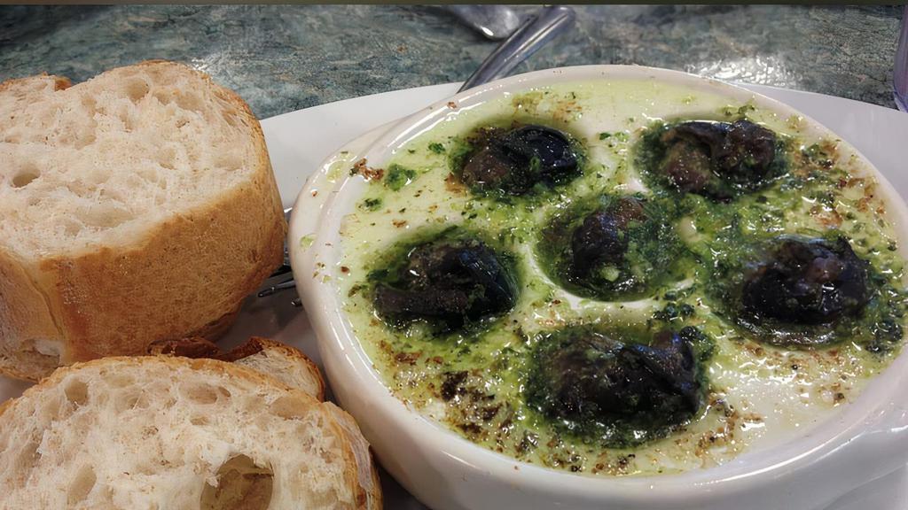 Escargot-Large · Comes with 12 escargot in our savory garlic butter. Blended with fresh parsley, fresh garlic, and our high quality butter.