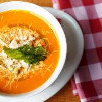 Tomato & Basil Soup · grana padano, focaccia croutons - VEGETARIAN