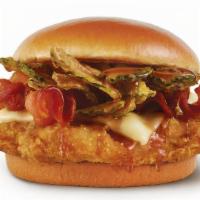 Hot Honey Classic Chicken Sandwich · Wendy's Hot Honey Chicken sandwich is a perfect blend of sweet and heat in every bite. It st...