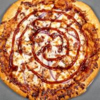 Bbq Chicken Pizza (Large - 8 Slices) · Topped with BBQ sauce, mozzarella, and chicken meat.