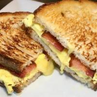 E.C · Bacon, Egg, and Cheese on Sourdough Bread