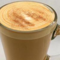 Red Latte · Two shots of Red Espresso, blended with steamed milk, and topped with cinnamon sugar and hon...