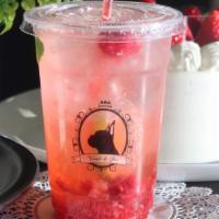 Raspberry Ade · Raspberry sauce with lime and mint and lemon soda