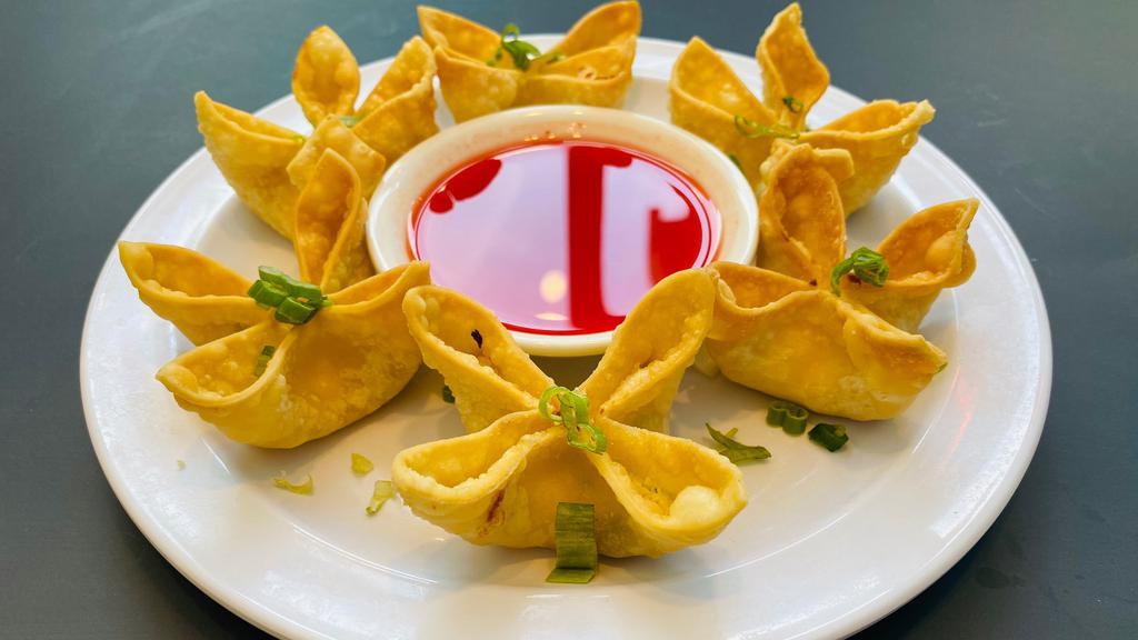 Crab Cheese Wontons (6) · Chinese dumpling that comes with filling.