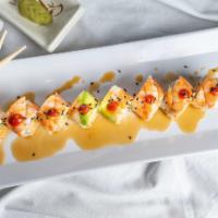 Mexican Roll · Spicy crab wrapped with sushi shrimp.