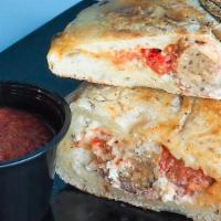 Meatball Calzone · Bread Dough | Mozzarella | Pizza Sauce | Cashew Ricotta
