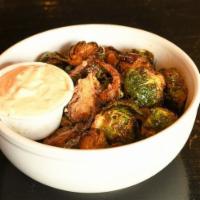 Fried Brussel Sprouts · Onion, craisin,  and roasted garlic aioli.