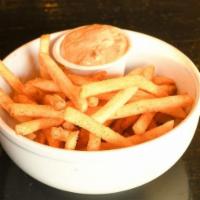 Chipotle-Garlic Fries · Fresh garlic, crushed red pepper, and garlic-chile aioli.