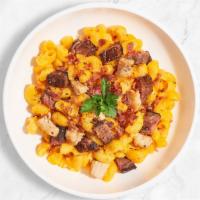 Revenge Of The Meat Lovers (Mac) · Premium chicken, bacon, and steak cooked in a blend of creamy cheese with your choice of mac