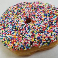 White Icing Sprinkle Donut · 