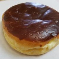 Chocolate Bavarian Cream Filled · Raised, chocolate  covered donut with bavarian filled.