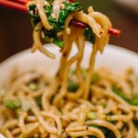 Judy'S Noodles · Spicy. Spinach, shiitake mushrooms, jalapeno, green onion, and garlic wine. Add protein for ...