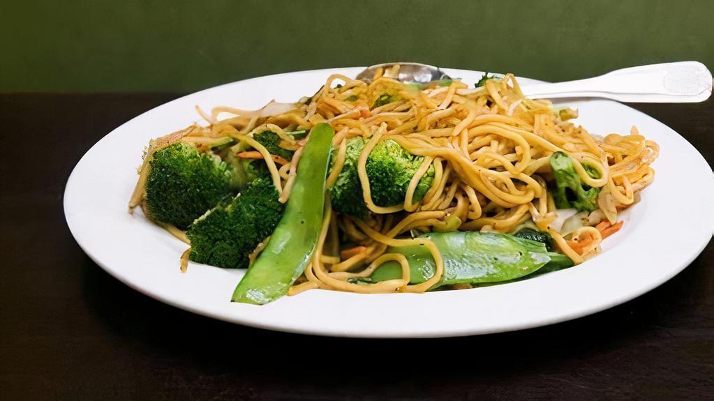 Chow Mein · Your choice of protein, pan-fried egg noodles, carrots, onion, cabbage, spinach, and stir-fried with our house soy sauce.
