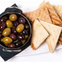 Artisan Olives With Pita · House marinated olives and pita