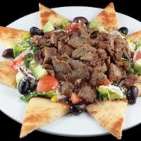 Greek Salad With Gyro Meat · Served with tzatziki sauce.
