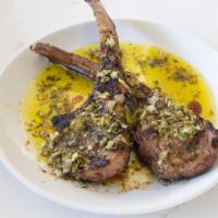 E.C. Greek Lamb Chops* · greek vinaigrette, half is 2 ⬝ full is 4. prepared medium rare. the consumption of raw or un...