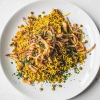 Mejadara · rice. lentils. fried onion

Allergens In This Dish: gluten, onion

See options below for all...