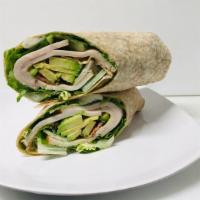 Turkey, Bacon, & Avocado Wrap (Cold) · Romaine Hearts and Spinach mix, sliced Oven-Roasted Turkey, Applewood Smoked Bacon, sliced A...