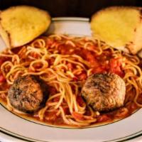 Spaghetti Meatballs · spaghetti pasta tossed in marinara sauce and meatballs.