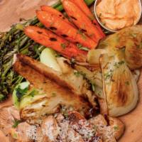 F&A Veg Board · Wood Roasted Cauliflower, Fennel, Carrots, Broccolini, Fingerling Potatoes, Grana Padano + R...