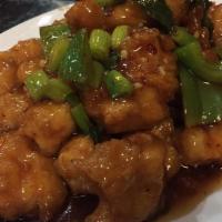 General Tso'S Chicken · Hot and Spicy. Chunks of white meat chicken deep fried with house spicy sauce.