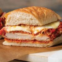 Chicken Parmesan Sandwich · On the outside, this may look like a classic Chicken Parmesan sandwich. However, the inside ...