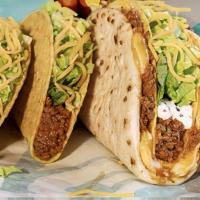 2 Gorditas And 1 Taco · Include rice and beans.