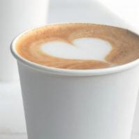 Cappuccino · Served hot.
All sizes come with 2 shots.
Additional shots cost extra.
Iced available in Medi...