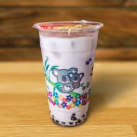 Lavender Lush Milk Tea · (24 oz.) Lavender milk tea served with black tapioca pearls sweetened with agave nectar over...