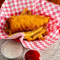 1 Piece Arctic Cod Filet · 8 oz filet with fries.