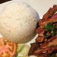 Rice With Grilled Marinated Pork Chop · 