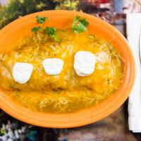 # 22 Smothered  Burrito · Chile Verde 12