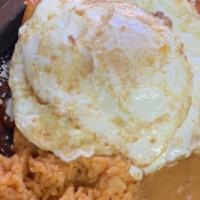 Special Enchiladas · 3 enchiladas, 1 egg, and rice and beans.