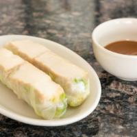 Gỏi Cuốn / Spring Rolls · Vegetarian. Wrapped in rice paper with vermicelli, lettuce, tofu served cold with our house ...