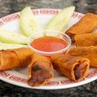 Chả Giò / Egg Rolls · Vegetarian. Crispy fried egg rolls filled with taro, tofu, onions, and mung bean. Served wit...