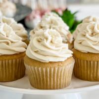 Vegan Vanilla Cupcakes (6) · No dairy, just pure vanilla bliss! Does not contain: Milk, Butter, Eggs. **NO CUSTOMIZATION-...