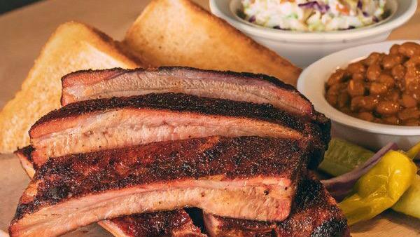 Half Rack Dinner · Includes  a half rack of  St. Louis Style Ribs and 2 sides.