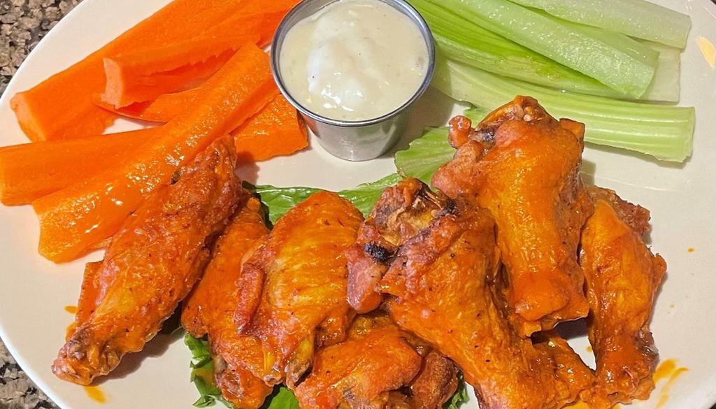 Jumbo Wings · 8 Jumbo Wings with your choice of Hot Buffalo or Sweet BBQ Sauce