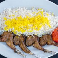 Rack Of Lamb Kabob · Rack of lamb marinated in our special recipe and cooked to perfection, served with basmati r...