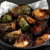Honey Sriracha Brussels Sprouts · Brussels sprouts served with honey and sriracha flavoring.