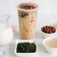 Milk Tea With Red Bean & Sago · Lactose Free Milk with Organic Loose leave Tea, with cheese Foam
