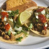 Street Tacos · Tacos - Asada (beef), Grilled Chicken, Adobada (marinated pork), Fish, Shrimp or Soy Chorizo...