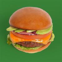 California Burger · Impossible Burger, Cheese, Lettuce, Tomato, Onion, Avocado,