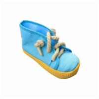Squeaky Dog Sneaker Shoe Chew Toy (Blue High Top) · -Durable and Safe Material: Made with 100% Polyester, suitable for pets to chew and toy with...
