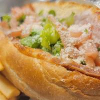 Hot Italian Sub · Hot Italian SubGenoa salami, pepperoni, ham, melted provolone, Italian dressing, mayo lettuc...