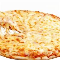 Cheese Pizza · Simple, yet simply delicious. Real cheese made from mozzarella on our homemade marinara.