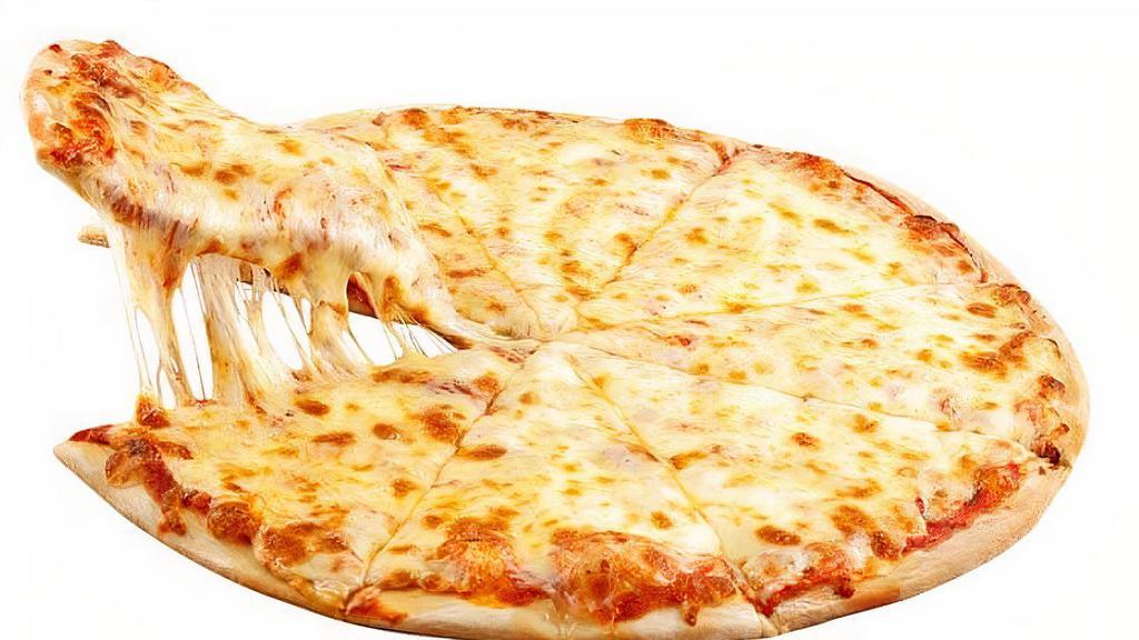 Cheese Pizza · Simple, yet simply delicious. Real cheese made from mozzarella on our homemade marinara.